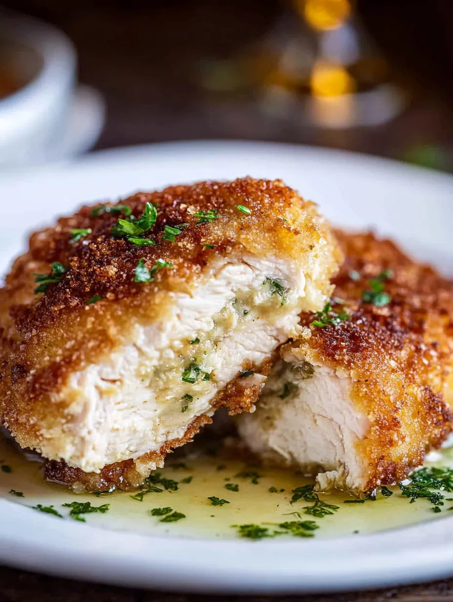 A plate of chicken kiev with sauce.