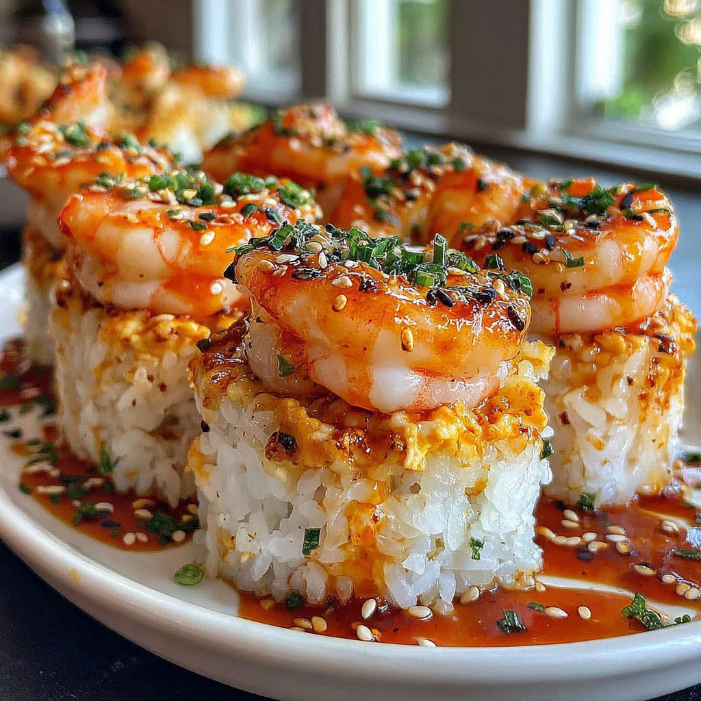 Spicy Shrimp Sushi Stacks: A Delicious Twist Awaits!.
