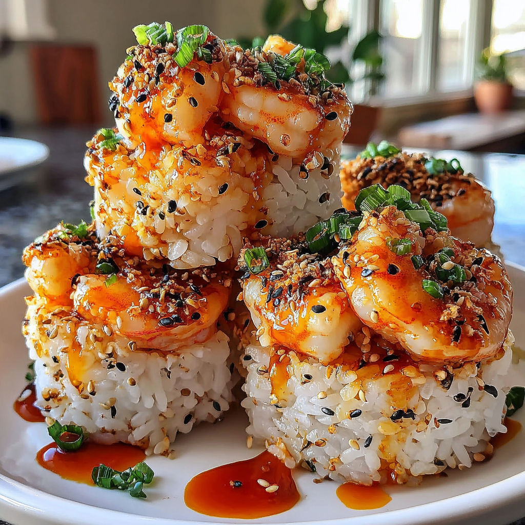 Spicy Shrimp Sushi Stacks: A Delicious Twist Awaits!.