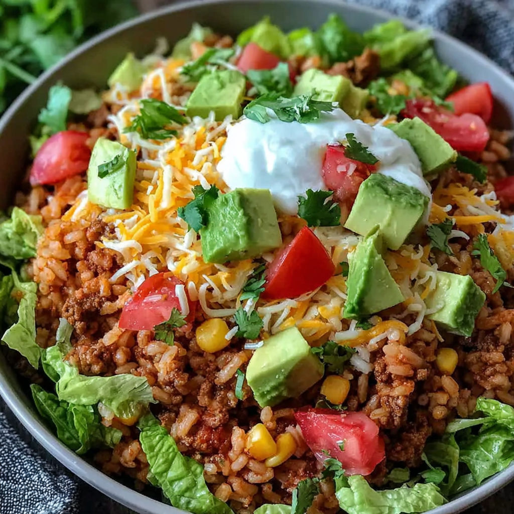 A bowl of food with a white dollop on top.