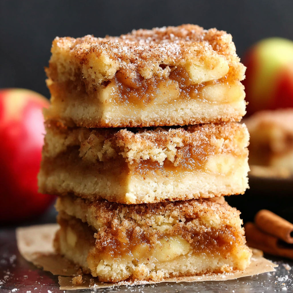 A stack of cake with a dusting of powdered sugar.