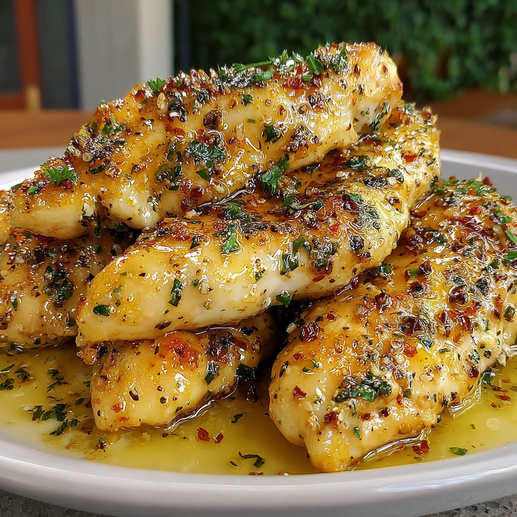 A plate of Greek chicken tenders.