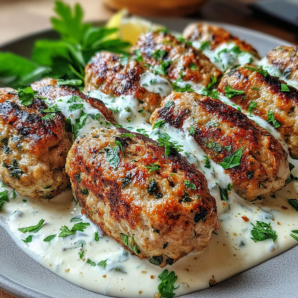 Chicken Kofta with Garlic Yogurt Sauce Recipe: A Must-Try!