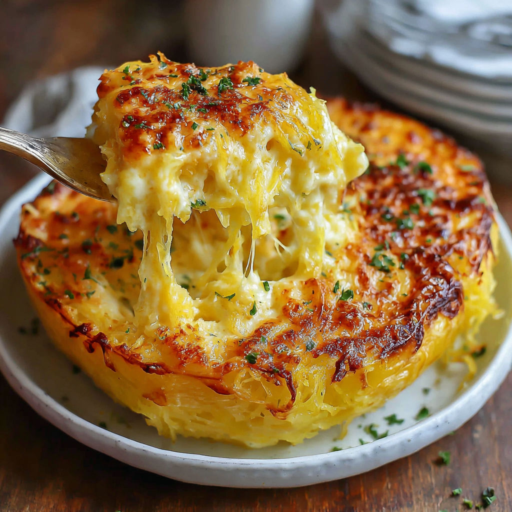 A plate of food with a fork in it.