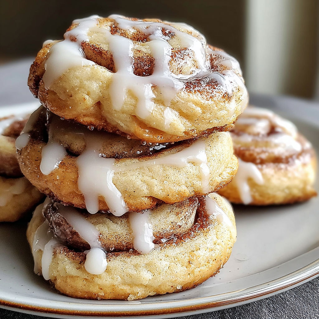 A stack of doughnuts with icing.