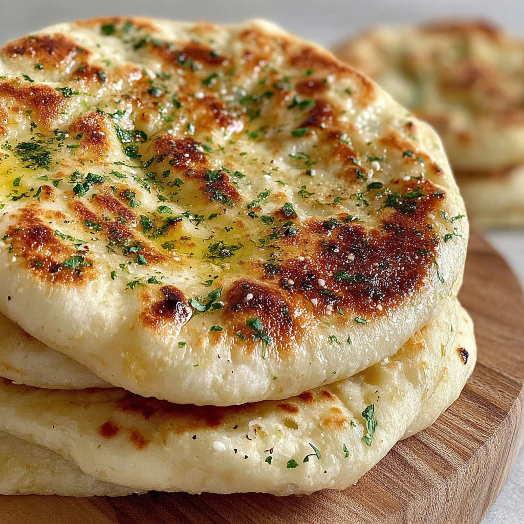 A stack of three breads on a table.