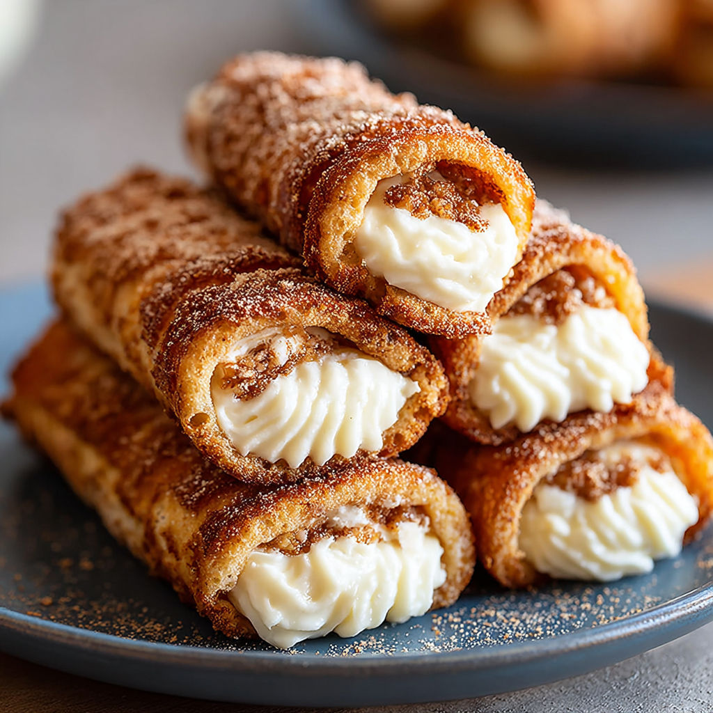 A stack of cinnamon roll ups.