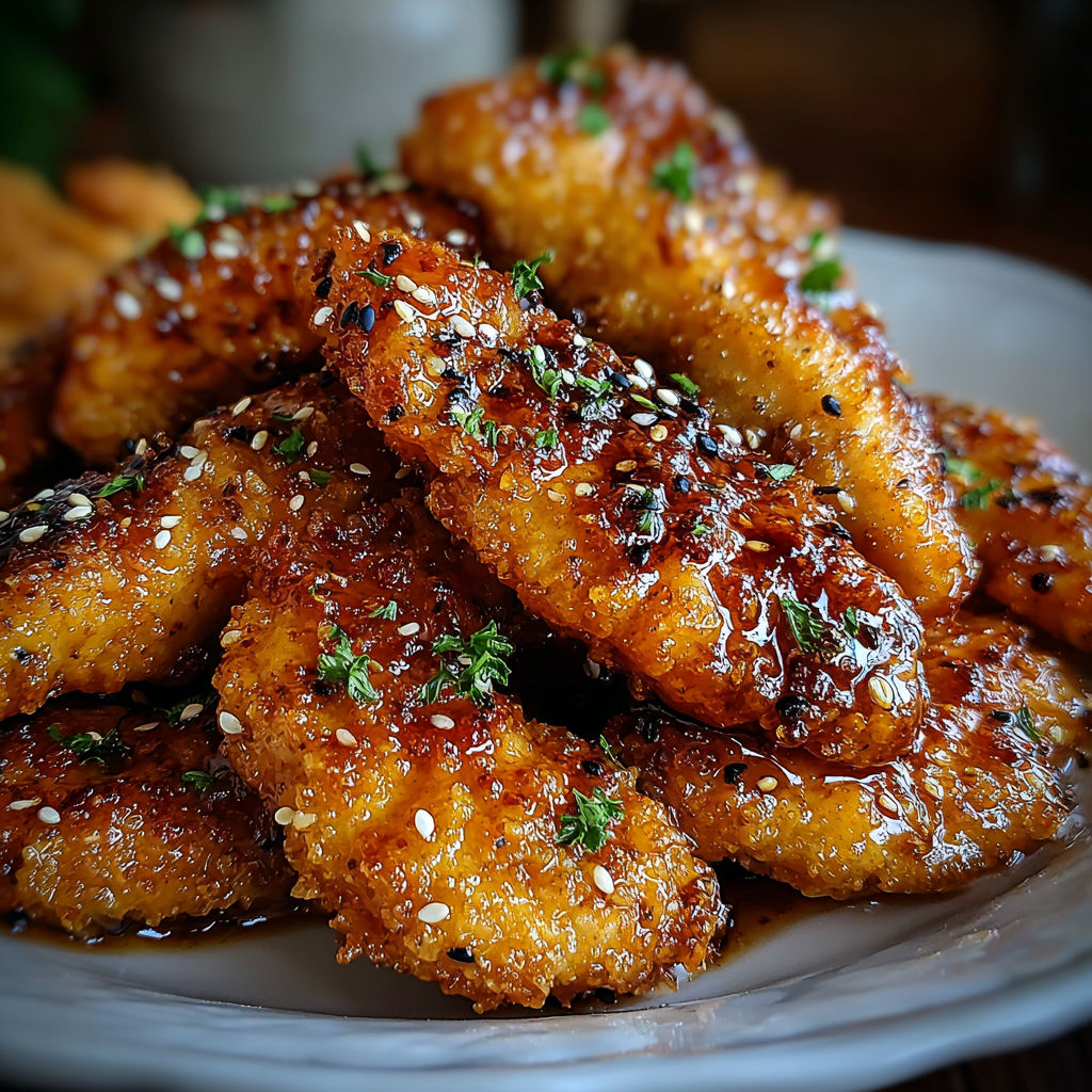 Air fryer honey butter garlic chicken tenders.