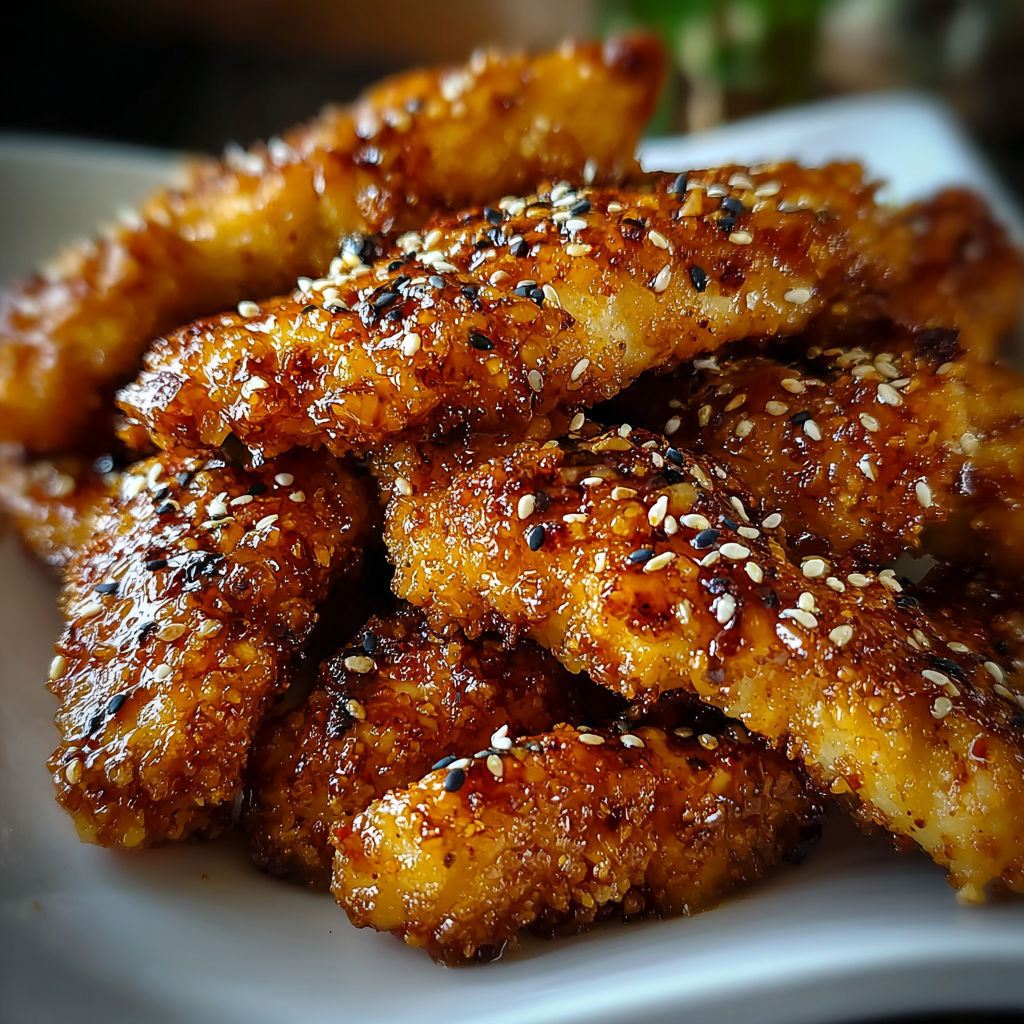 Air fryer honey butter garlic chicken tenders.