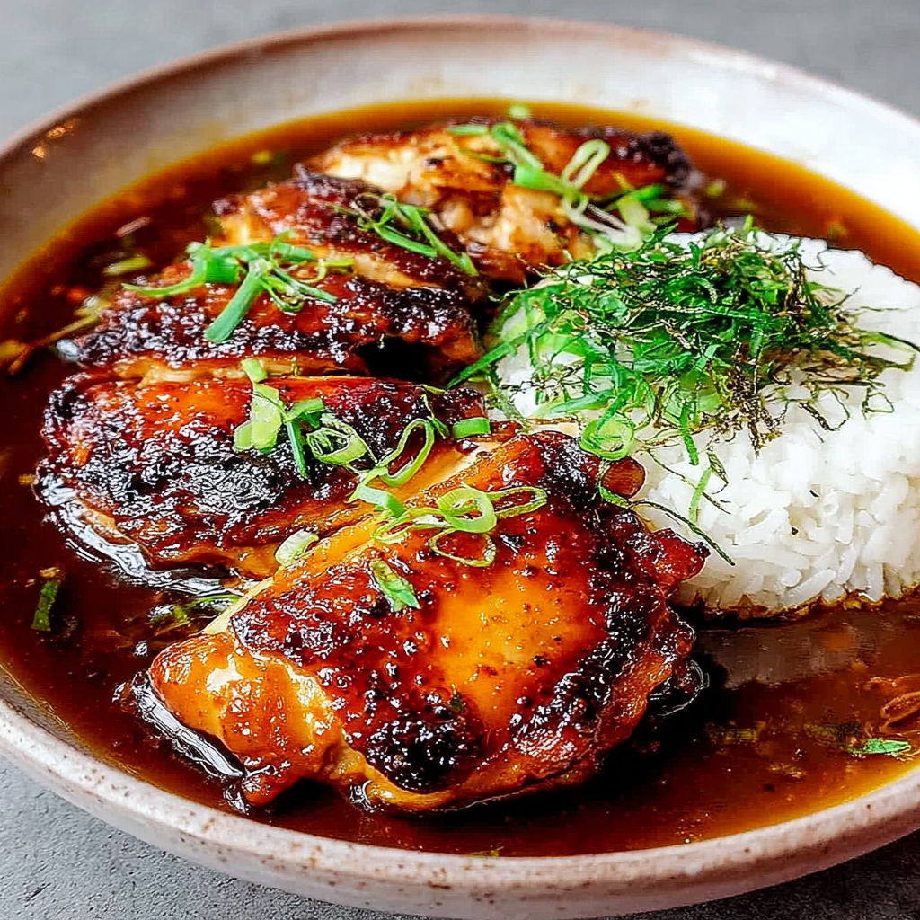 A plate of food with rice and chicken.