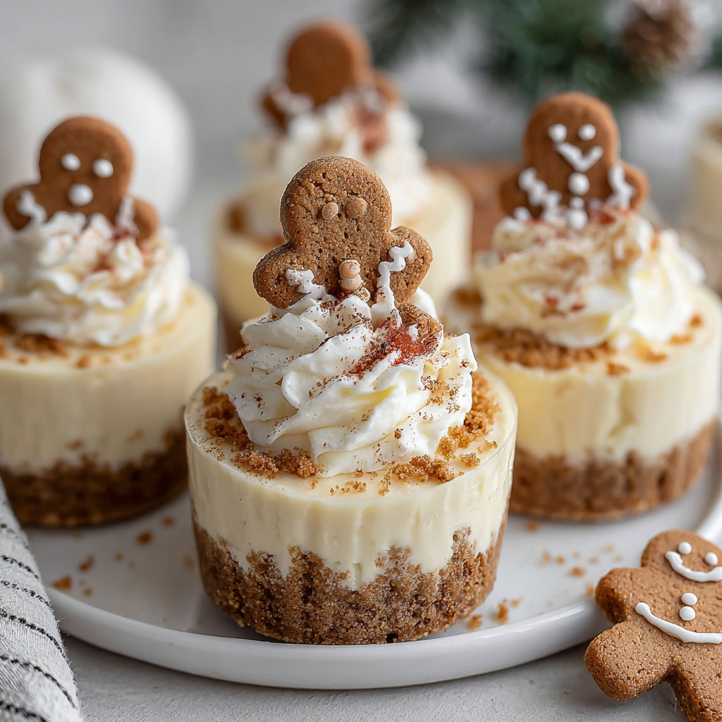 No-Bake Gingerbread Cheesecake Cups.