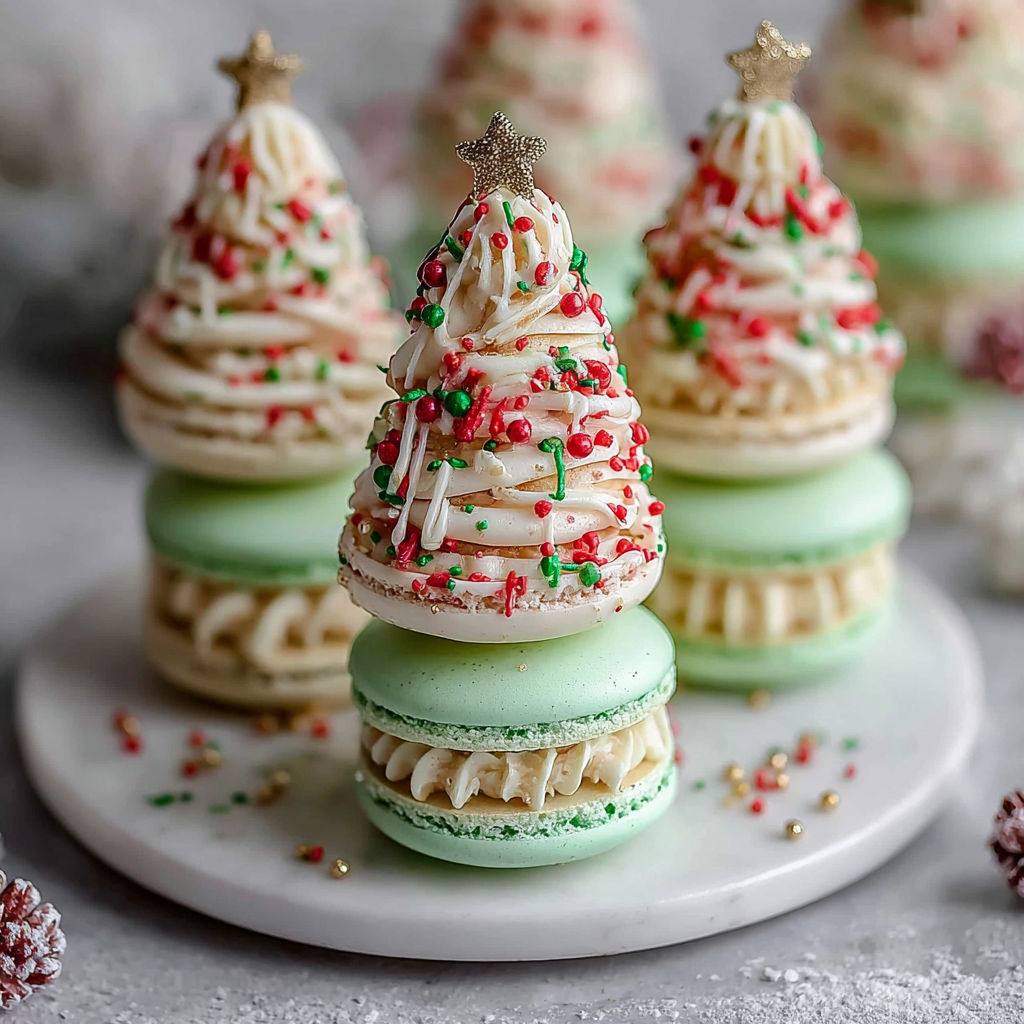 A plate of Christmas trees made of cookies.