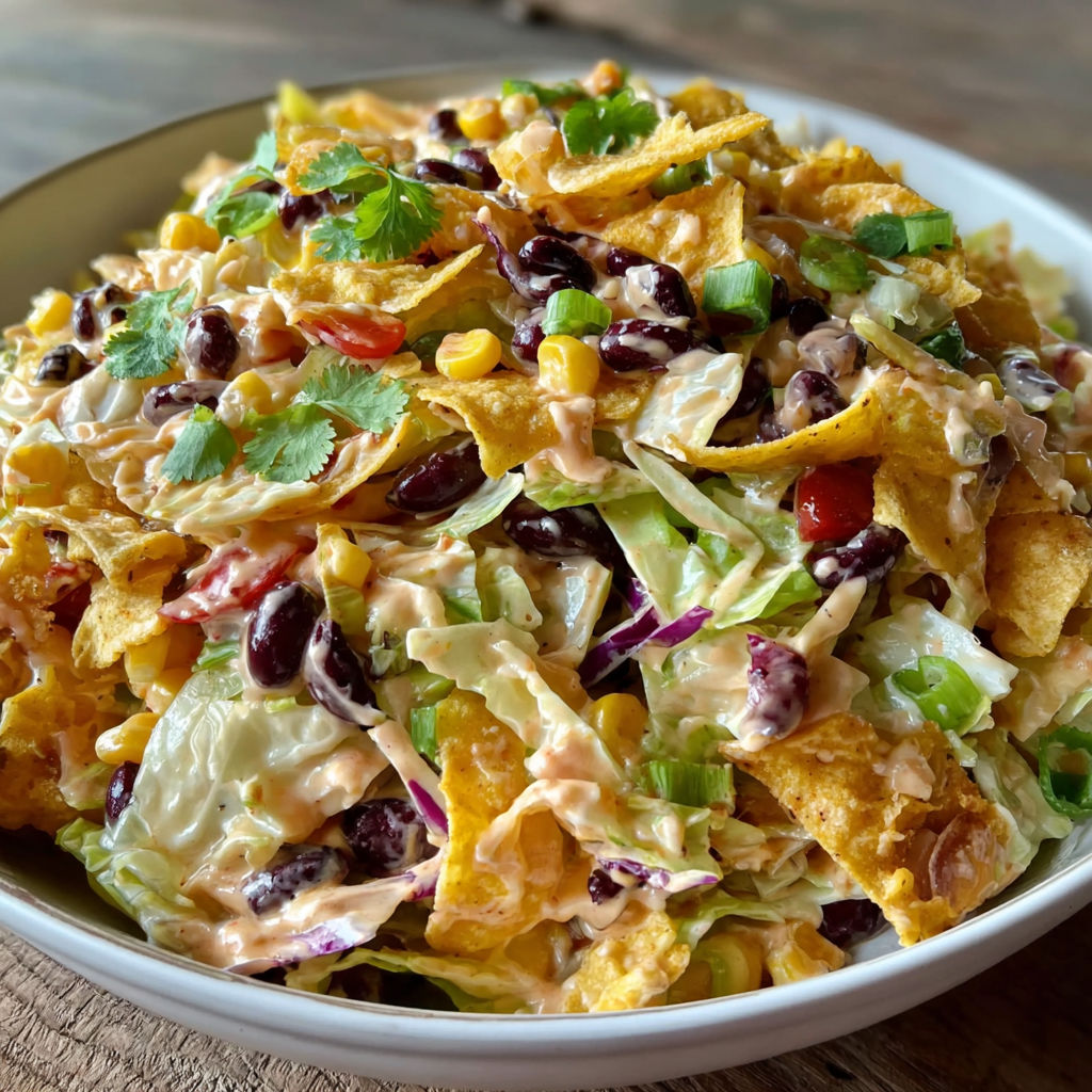 A bowl of salad with lettuce, tomatoes, and beans.