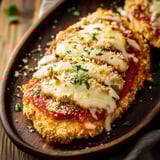 A delicious air fryer chicken parmesan recipe.