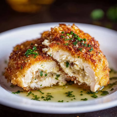 A plate of chicken kiev with sauce.