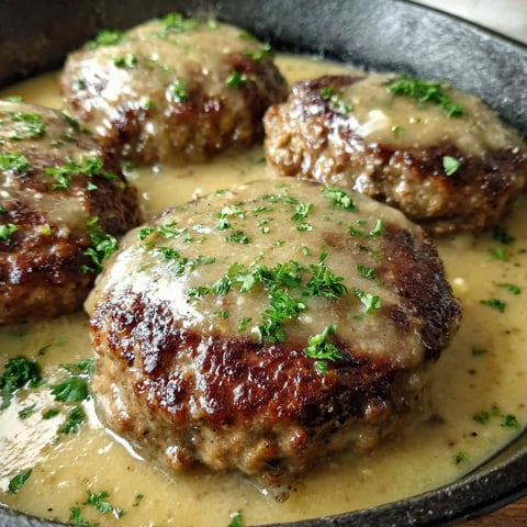 A dish of Amish Hamburger Steak Bake.