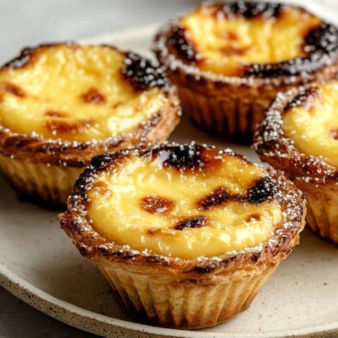 A plate of pastel de nata.