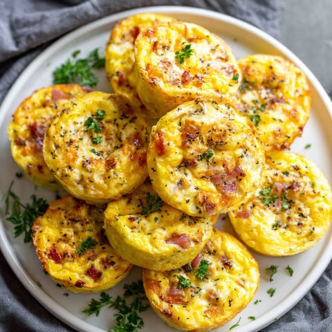 A plate of cottage cheese egg bites.