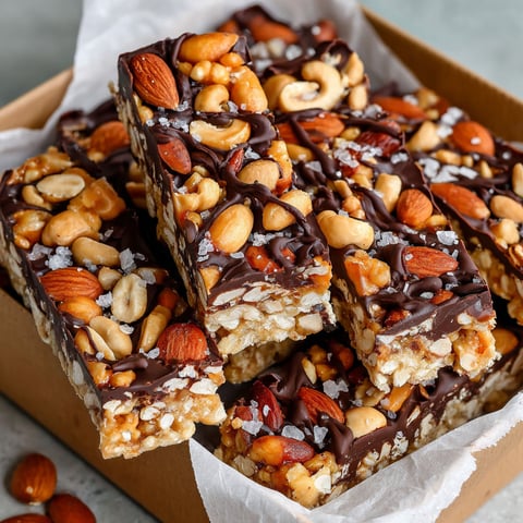 A box of dark chocolate and sea salt nut bars.