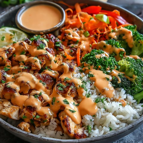 A bowl of food with rice, carrots, broccoli, and chicken.