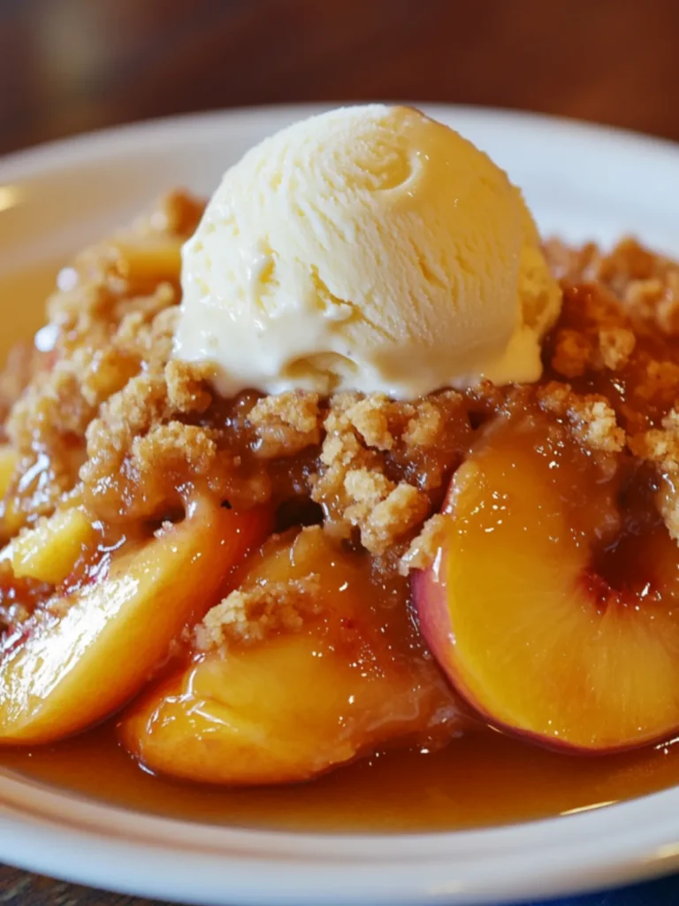 easy vegan peach cobbler