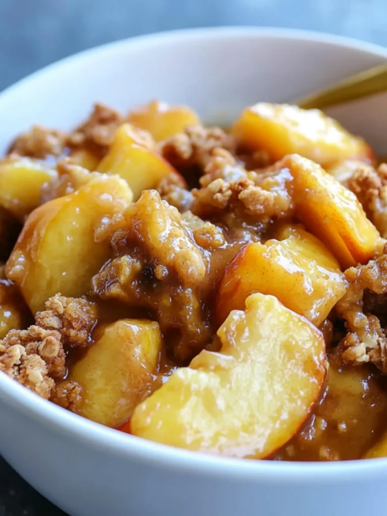 easy vegan peach cobbler