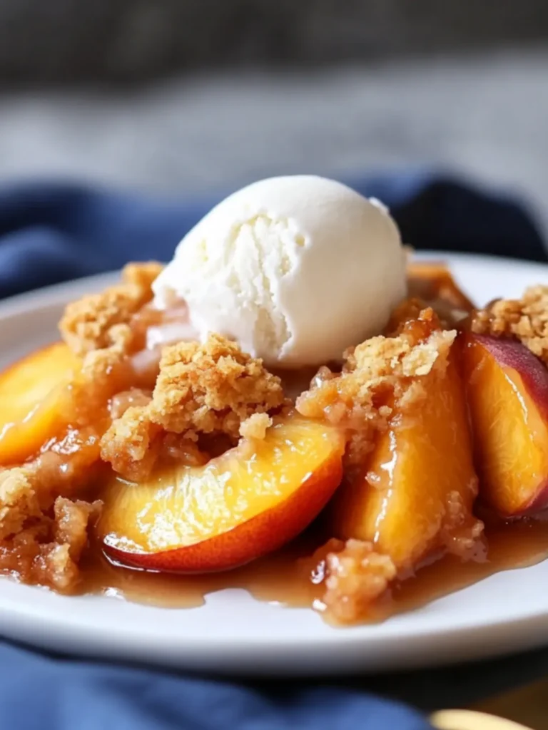 easy vegan peach cobbler